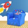 imageINFANS Kids Sofa Toddler Armchair Chair with Sturdy Wood Construction Cartoon Pattern Upholstered Children Armrest Couch for Nursery Kindergarten Playroom Preschool Gift for Boys GirlsRocket