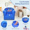 imageINFANS Kids Sofa Toddler Armchair Chair with Sturdy Wood Construction Cartoon Pattern Upholstered Children Armrest Couch for Nursery Kindergarten Playroom Preschool Gift for Boys GirlsRocket