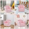 imageINFANS Kids Sofa Toddler Armchair Chair with Sturdy Wood Construction Cartoon Pattern Upholstered Children Armrest Couch for Nursery Kindergarten Playroom Preschool Gift for Boys GirlsUnicorn