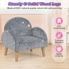 imageINFANS Kids Sofa Toddler Rocking Chair with Solid Wooden Frame AntiTipping Design Plush Fabric Children Armchair for Nursery Kindergarten Playroom Preschool Gift for Boys Girls PinkGreyfluorescent