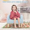 imageINFANS Kids Sofa Toddler Rocking Chair with Solid Wooden Frame AntiTipping Design Plush Fabric Children Armchair for Nursery Kindergarten Playroom Preschool Gift for Boys Girls PinkBlue
