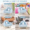 imageINFANS Kids Sofa Toddler Rocking Chair with Solid Wooden Frame AntiTipping Design Plush Fabric Children Armchair for Nursery Kindergarten Playroom Preschool Gift for Boys Girls PinkBlue