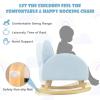 imageINFANS Kids Sofa Toddler Rocking Chair with Solid Wooden Frame AntiTipping Design Plush Fabric Children Armchair for Nursery Kindergarten Playroom Preschool Gift for Boys Girls PinkBlue