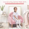 imageINFANS Kids Sofa Toddler Rocking Chair with Solid Wooden Frame AntiTipping Design Plush Fabric Children Armchair for Nursery Kindergarten Playroom Preschool Gift for Boys Girls PinkPink