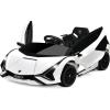 imageINFANS 12V Licensed Lamborghini Sian Kids Ride On Car with Parent Remote Control Spring Suspension MP3 Player Electric Toy Roadster Carbon Fiber Textured for Toddler RedWhite