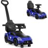 imageINFANS 3 in 1 Push Car for Toddlers Licensed Maserati Baby Stroller Sliding Walking Car with Push Handle Horn Music Underneath Storage FoottoFloor Ride on Toys for Boys Girls WhiteBlue
