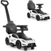 imageINFANS 3 in 1 Push Car for Toddlers Licensed Maserati Baby Stroller Sliding Walking Car with Push Handle Horn Music Underneath Storage FoottoFloor Ride on Toys for Boys Girls WhiteWhite
