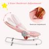 imageINFANS 2 in 1 Baby Swing and Bouncer for Infants Portable Newborn Rocker with 5 Speed Sway Music Timing 3 Toys Remote Control Easy Fold Compact Electric Baby Swing for 06 Months Boy GirlPink