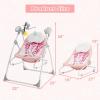 imageINFANS 2 in 1 Baby Swing and Bouncer for Infants Portable Newborn Rocker with 5 Speed Sway Music Timing 3 Toys Remote Control Easy Fold Compact Electric Baby Swing for 06 Months Boy GirlPink