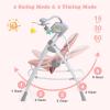 imageINFANS 2 in 1 Baby Swing and Bouncer for Infants Portable Newborn Rocker with 5 Speed Sway Music Timing 3 Toys Remote Control Easy Fold Compact Electric Baby Swing for 06 Months Boy GirlPink