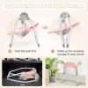 imageINFANS Baby Swing for Infants Compact Portable Baby Electric Rocker for Newborn with 5 Speed Natural Sway Music Timing 2 Toys Remote Control Easy Fold 06 Months Boy GirlPink