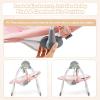 imageINFANS Baby Swing for Infants Compact Portable Baby Electric Rocker for Newborn with 5 Speed Natural Sway Music Timing 2 Toys Remote Control Easy Fold 06 Months Boy GirlPink