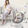 imageINFANS Baby Swing for Infants Compact Portable Baby Electric Rocker for Newborn with 5 Speed Natural Sway Music Timing 2 Toys Remote Control Easy Fold 06 Months Boy GirlGray