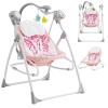 imageINFANS 2 in 1 Baby Swing and Bouncer for Infants Portable Newborn Rocker with 5 Speed Sway Music Timing 3 Toys Remote Control Easy Fold Compact Electric Baby Swing for 06 Months Boy GirlPink