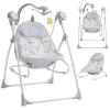 imageINFANS 2 in 1 Baby Swing and Bouncer for Infants Portable Newborn Rocker with 5 Speed Sway Music Timing 3 Toys Remote Control Easy Fold Compact Electric Baby Swing for 06 Months Boy GirlGray