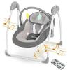 imageINFANS Baby Swing for Infants Compact Portable Baby Electric Rocker for Newborn with 5 Speed Natural Sway Music Timing 2 Toys Remote Control Easy Fold 06 Months Boy GirlGray