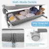 imageINFANS 3 in 1 Baby Bassinet Bedside Sleeper with Comfy Mattress Wheels 6 Height Adjustable Storage Basket Travel Bag Portable All Mesh Crib for Newborn Infant PinkGrey