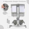 imageINFANS 3 in 1 Baby Bassinet Bedside Sleeper with Comfy Mattress Wheels 6 Height Adjustable Storage Basket Travel Bag Portable All Mesh Crib for Newborn Infant PinkGrey