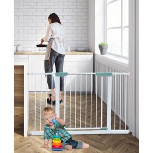 imageINFANS Baby Gate 275quot47quot Extra Wide Safety Banister Fence for Doorway Stairs House Pressure Mounted Walk Through Gate for Child Kids Pets Auto Close Easy Install No Drilling