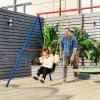 imageINFANS 2 Seat Swing Stand Set 550 lbs Heavy Duty Metal Swing Frame Extra Large AFrame Swing Stand for Kids and Adult Indoor Outdoor Activity Backyard Playground