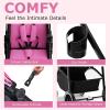 imageINFANS 2 in 1 Baby Stroller High Landscape Infant Stroller ampamp Reversible Bassinet Pram Foldable Pushchair with Adjustable Canopy Storage Basket Cup Holder Suspension Wheels PinkPink