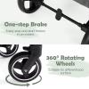 imageINFANS 2 in 1 Baby Stroller Newborn Convertible Stroller Bassinet for Infant Foldable High Landscape Shock Absorption with Reversible Seat Aluminum Structure for Toddler Pushchair 036 MonthGrey