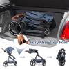 imageINFANS 2 in 1 Baby Stroller Newborn Convertible Stroller Bassinet for Infant Foldable High Landscape Shock Absorption with Reversible Seat Aluminum Structure for Toddler Pushchair 036 MonthNavy