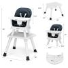 imageINFANS 8 in 1 Baby High Chair Convertible Highchair for Babies and Toddlers Infant Dining Booster Seat Building Block Table Kids Stool Table Chair Set with Removable TrayBlack
