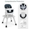 imageINFANS 8 in 1 Baby High Chair Convertible Highchair for Babies and Toddlers Infant Dining Booster Seat Building Block Table Kids Stool Table Chair Set with Removable TrayBlack