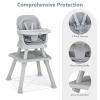 imageINFANS 8 in 1 Baby High Chair Convertible Highchair for Babies and Toddlers Infant Dining Booster Seat Building Block Table Kids Stool Table Chair Set with Removable TrayGrey