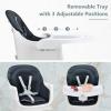 imageINFANS 8 in 1 Baby High Chair Convertible Highchair for Babies and Toddlers Infant Dining Booster Seat Building Block Table Kids Stool Table Chair Set with Removable TrayBlack