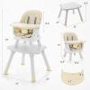 imageINFANS 8 in 1 Baby High Chair Convertible Highchair for Babies and Toddlers Infant Dining Booster Seat Building Block Table Kids Stool Table Chair Set with Removable TrayBeige