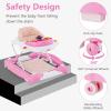 imageINFANS Baby Walker 5 in 1 Behind Walker Learning Seated Rocker Bouncer with Removable Music Tray Adjustable Height Washable Seat Cushion Foldable Activity Center for Toddlers GreyPink