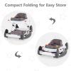 imageINFANS Baby Walker 5 in 1 Behind Walker Learning Seated Rocker Bouncer with Removable Music Tray Adjustable Height Washable Seat Cushion Foldable Activity Center for Toddlers GreyGrey