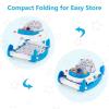 imageINFANS Baby Walker 5 in 1 Behind Walker Learning Seated Rocker Bouncer with Removable Music Tray Adjustable Height Washable Seat Cushion Foldable Activity Center for Toddlers GreyUnicorn