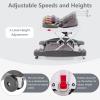 imageINFANS Baby Walker 5 in 1 Behind Walker Learning Seated Rocker Bouncer with Removable Music Tray Adjustable Height Washable Seat Cushion Foldable Activity Center for Toddlers GreyGrey