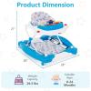 imageINFANS Baby Walker 5 in 1 Behind Walker Learning Seated Rocker Bouncer with Removable Music Tray Adjustable Height Washable Seat Cushion Foldable Activity Center for Toddlers GreyUnicorn