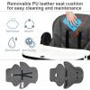 imageINFANS High Chair for Babies ampamp Toddlers Foldable Highchair with Multiple Adjustable Backrest Footrest and Seat Height Removable Tray Detachable PU Leather Cushion Builtin Rear Wheels BlackDark Grey