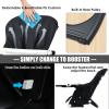 imageINFANS High Chair for Babies ampamp Toddlers Foldable Highchair with Multiple Adjustable Backrest Footrest and Seat Height Removable Tray Detachable PU Leather Cushion Builtin Rear Wheels BlackBlack
