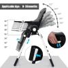 imageINFANS High Chair for Babies ampamp Toddlers Foldable Highchair with Multiple Adjustable Backrest Footrest and Seat Height Removable Tray Detachable PU Leather Cushion Builtin Rear Wheels BlackGrey