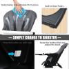 imageINFANS High Chair for Babies ampamp Toddlers Foldable Highchair with Multiple Adjustable Backrest Footrest and Seat Height Removable Tray Detachable PU Leather Cushion Builtin Rear Wheels BlackGrey