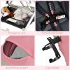 imageINFANS Lightweight Baby Stroller Compact Stroller with OneHand Fold Travel Stroller for Airplane with Cup Holder 5Point Harness Foot Cover Canopy Infant Stroller for 036 Month PinkPink