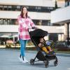 imageINFANS Lightweight Baby Stroller UltraCompact Fold Airplane Ready Travel Stroller OneHand Gravity Fold Near Flat Recline Seat Cup Holder Foldable Toddler Stroller for Infant 036 MonthBlack