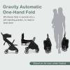 imageINFANS Lightweight Baby Stroller UltraCompact Fold Airplane Ready Travel Stroller OneHand Gravity Fold Near Flat Recline Seat Cup Holder Foldable Toddler Stroller for Infant 036 MonthBlack