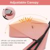 imageINFANS Lightweight Baby Stroller UltraCompact Fold Airplane Ready Travel Stroller OneHand Gravity Fold Near Flat Recline Seat Cup Holder Foldable Toddler Stroller for Infant 036 MonthPink