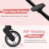 imageINFANS Lightweight Baby Stroller UltraCompact Fold Airplane Ready Travel Stroller OneHand Gravity Fold Near Flat Recline Seat Cup Holder Foldable Toddler Stroller for Infant 036 MonthPink