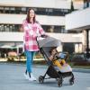 imageINFANS Lightweight Baby Stroller UltraCompact Fold Airplane Ready Travel Stroller OneHand Gravity Fold Near Flat Recline Seat Cup Holder Foldable Toddler Stroller for Infant 036 MonthDark Gray