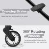 imageINFANS Lightweight Baby Stroller UltraCompact Fold Airplane Ready Travel Stroller OneHand Gravity Fold Near Flat Recline Seat Cup Holder Foldable Toddler Stroller for Infant 036 MonthDark Gray