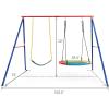 imageINFANS Swing Stand 550 lbs Heavy Duty Metal Swing Frame Extra Large AFrame Swing Stand for Kids and Adult Indoor Outdoor Activity Backyard Playground 2 Seats Swing Stand2 Seats Swing Stand