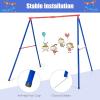 imageINFANS Swing Stand 550 lbs Heavy Duty Metal Swing Frame Extra Large AFrame Swing Stand for Kids and Adult Indoor Outdoor Activity Backyard Playground 2 Seats Swing Stand1 Seat Swing Stand